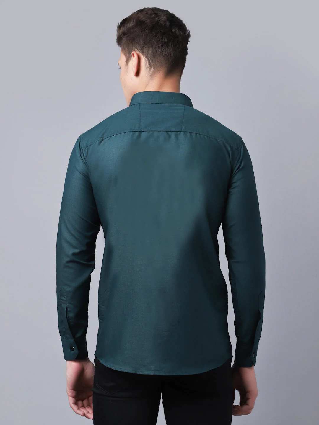 Appriciable Casual Solid Shirt - Dark Green - Image 6
