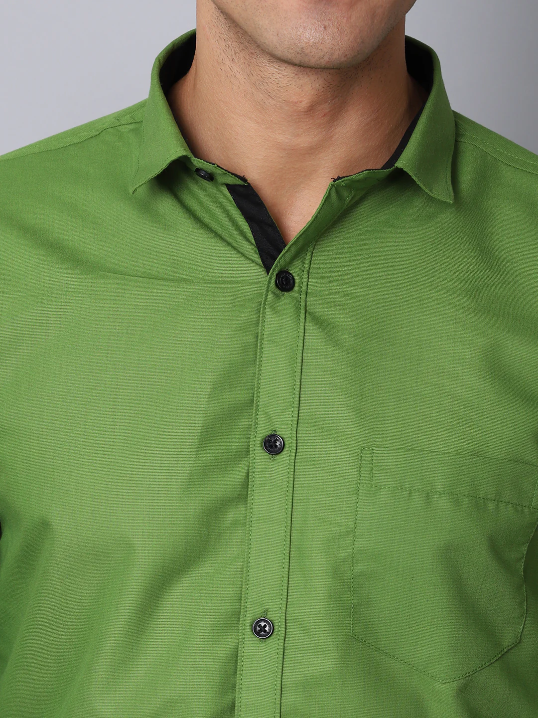 Appriciable Casual Solid Shirt - Green - Image 6