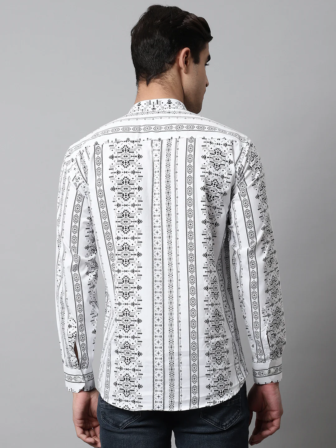 Artistic Splendor All Over Printed Pure Cotton Kurta - White - Image 6