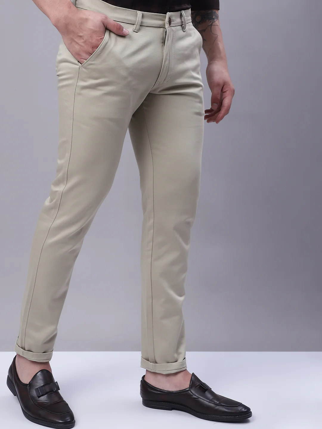 Effortless Elegance Classic Fit Pants - Light Green - Image 8