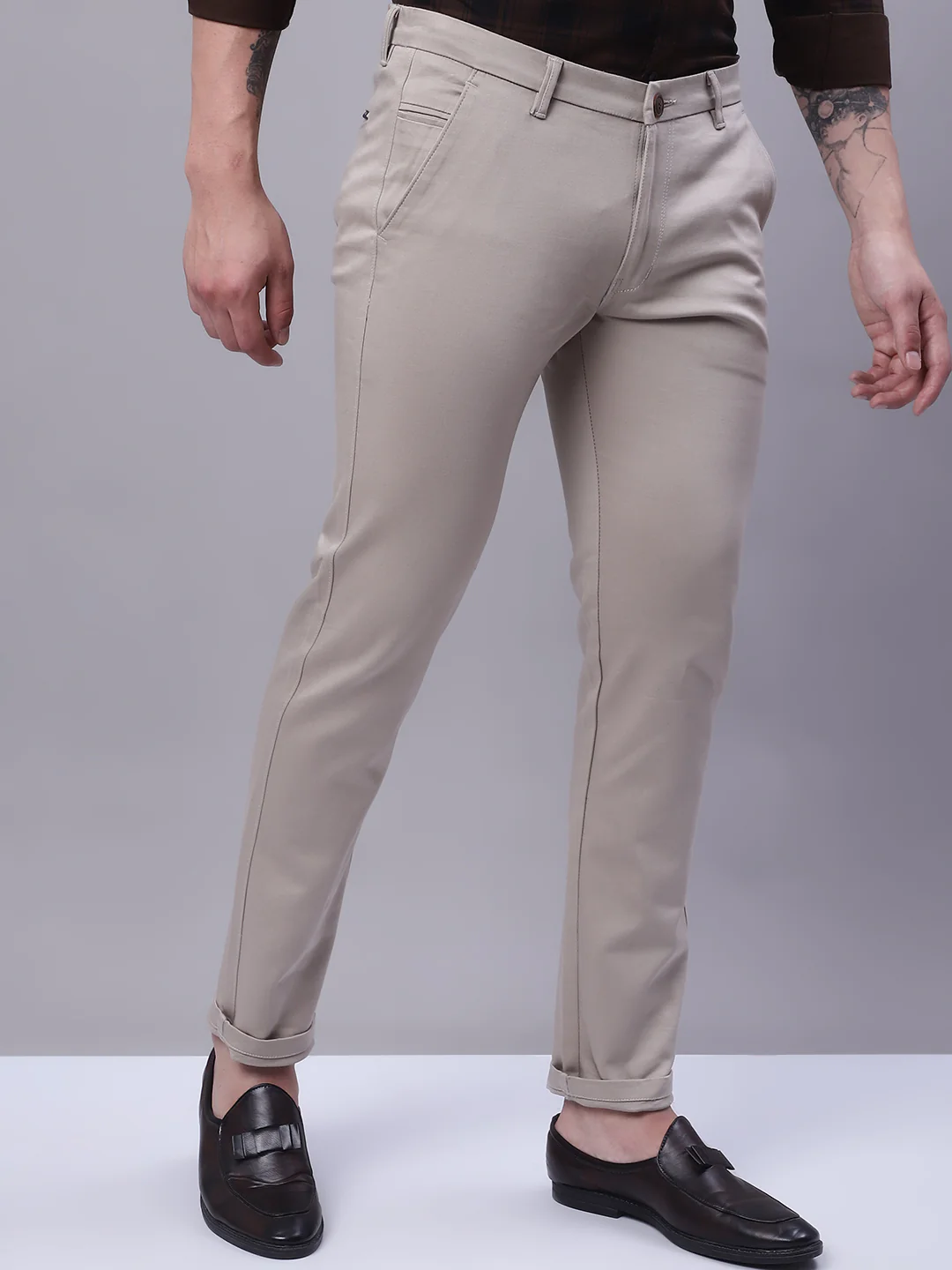 Effortless Elegance Classic Fit Pants - Light Taupe - Image 6