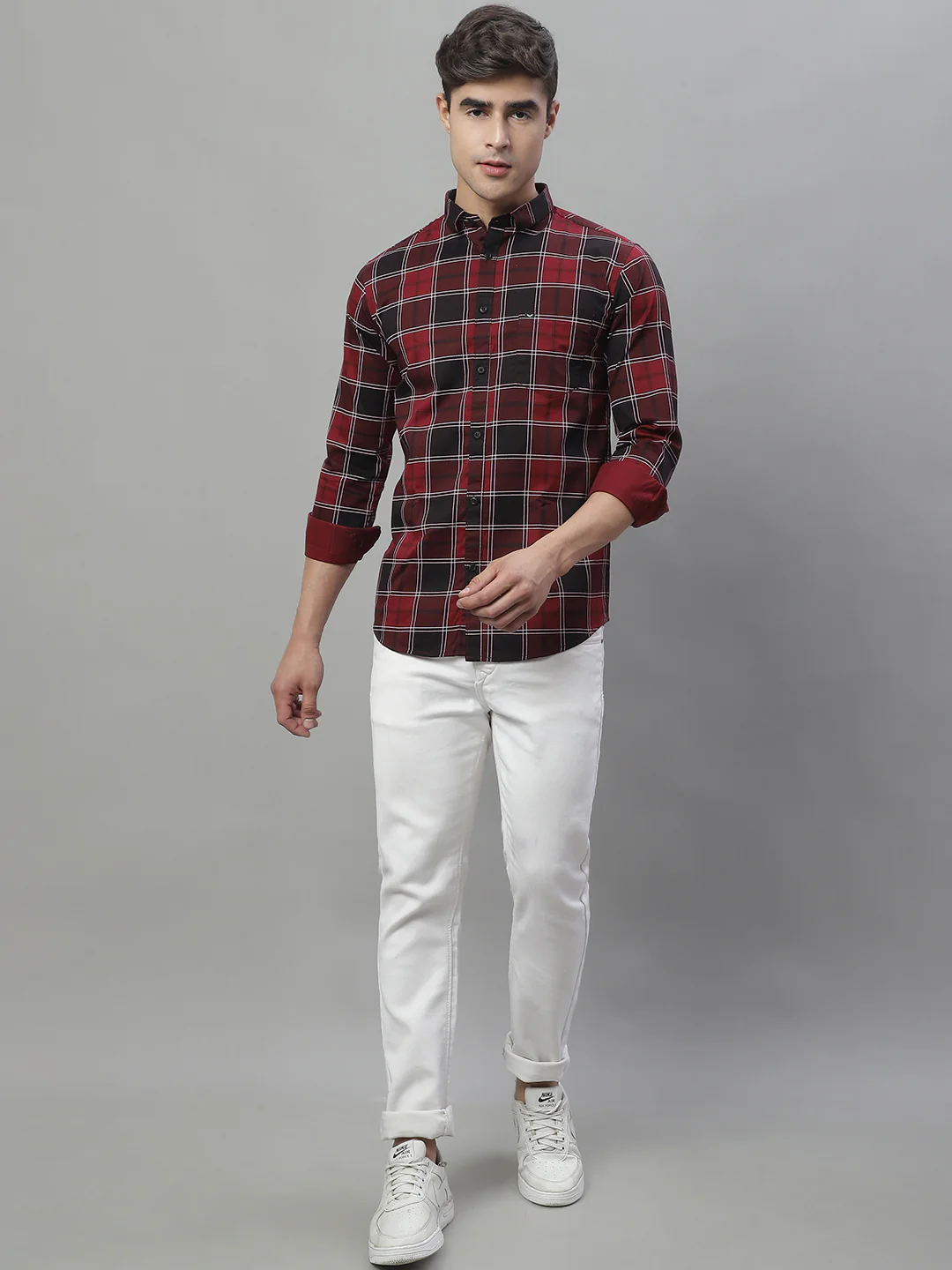 Checkmate Classic Men's Shirt - Maroon - Image 3