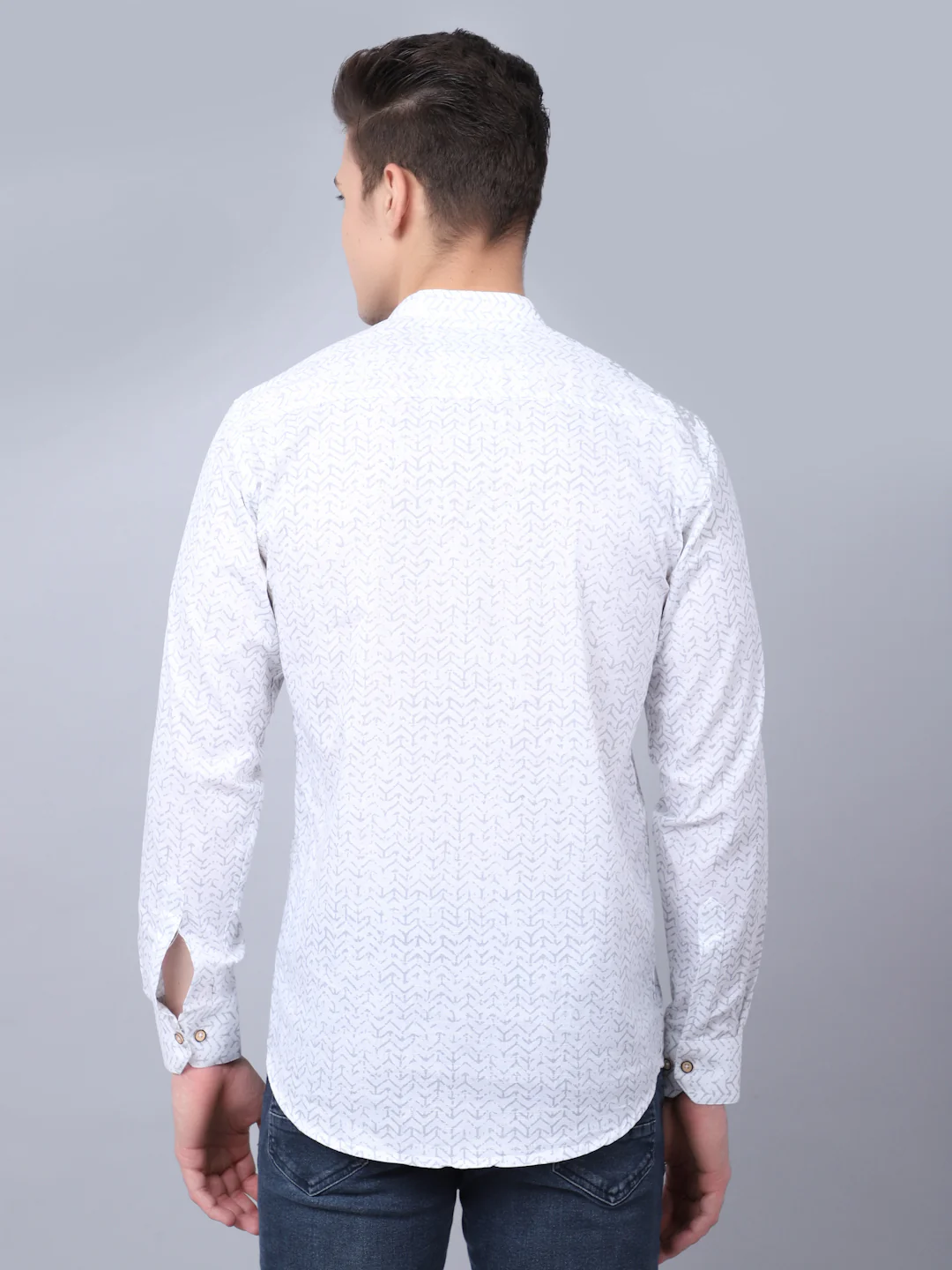 Exquisite Fusion All Over Printed Kurta - White - Image 7