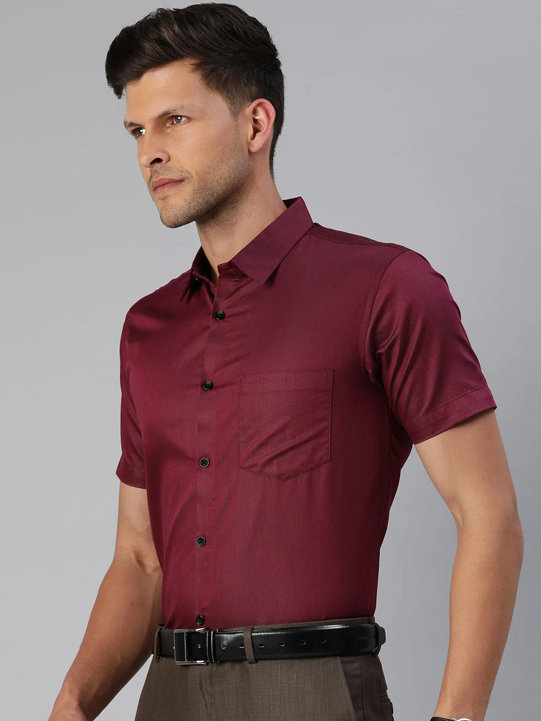 Finest Formal Half Shirt-Magenta - Image 3