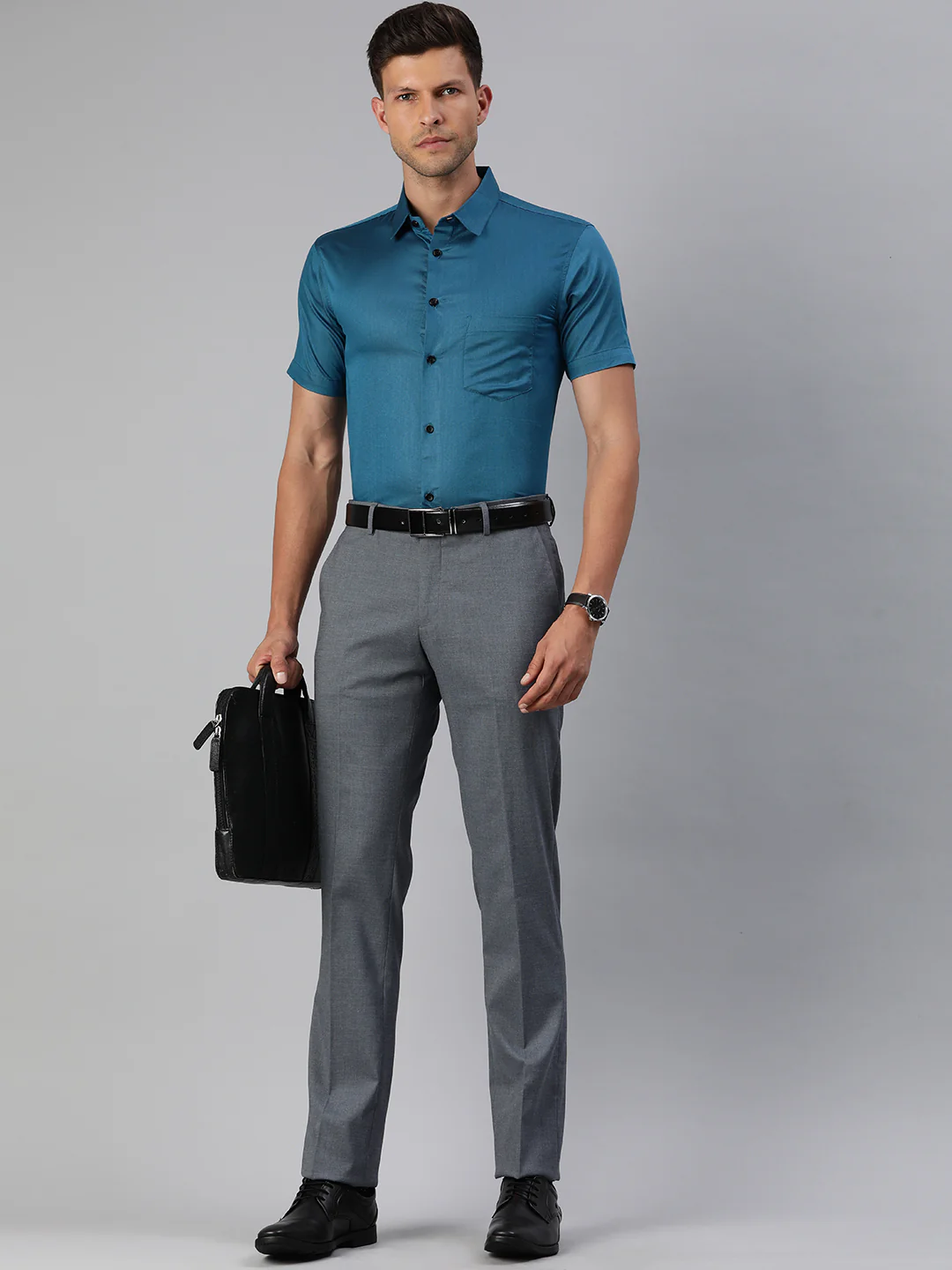 Finest Formal Half Shirt-Sapphire Blue - Image 5