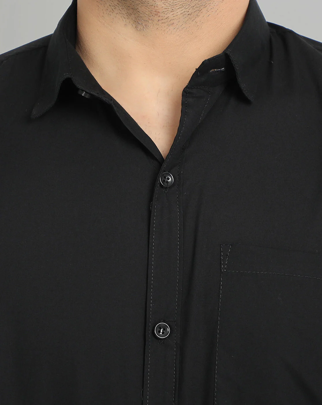 Groovy Pure Cotton Solid shirt - Black - Image 5