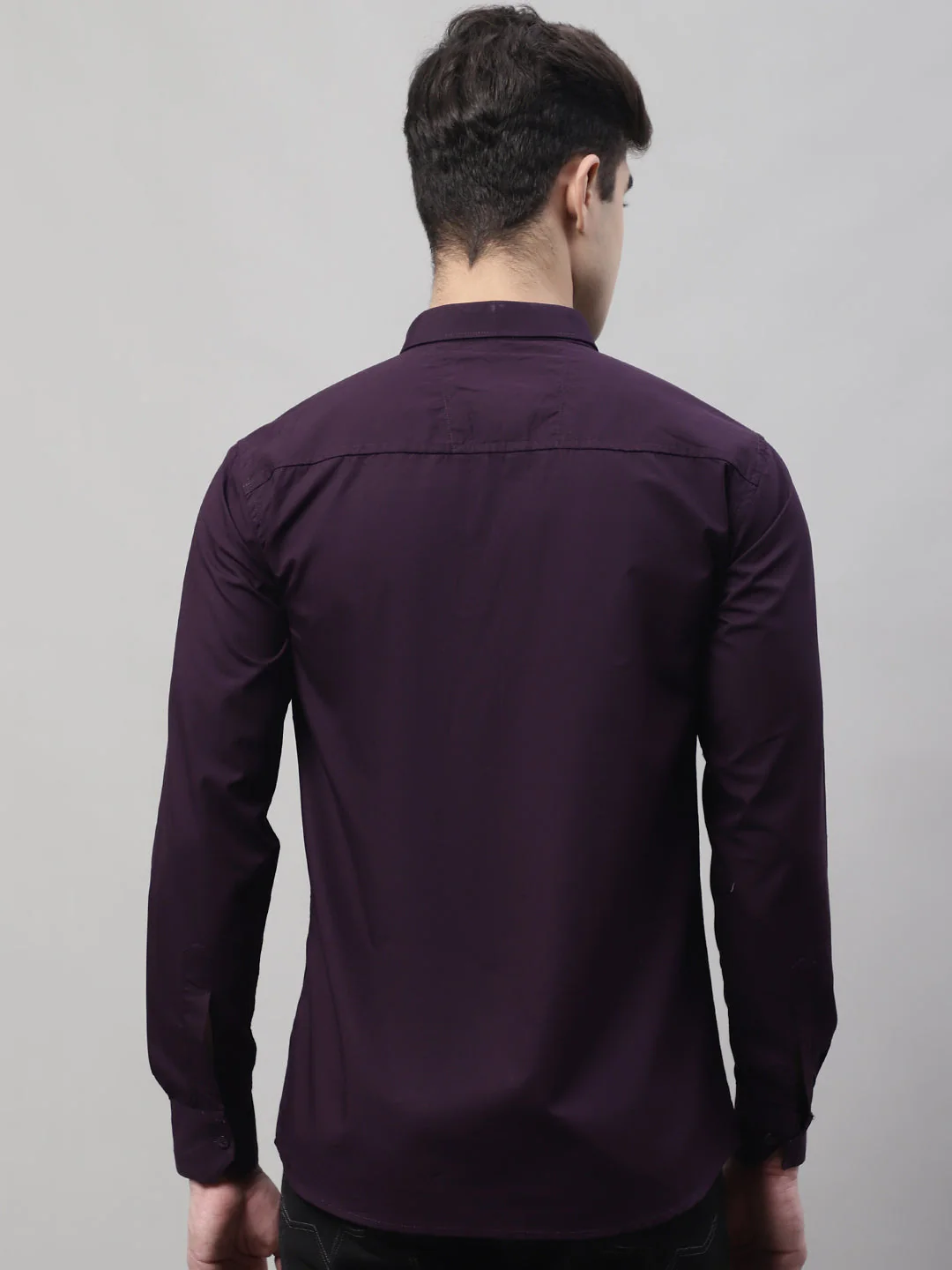 Groovy Pure Cotton Solid shirt - Purple - Image 2