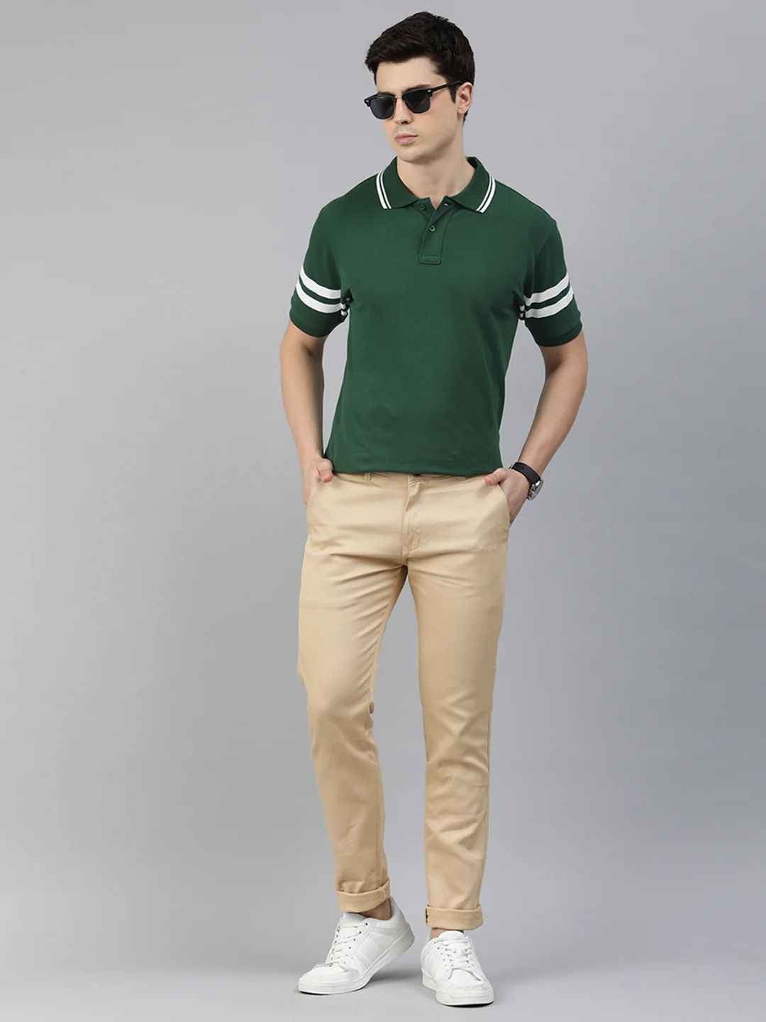 Majestic Man Casual textured Trouser - Beige - Image 2