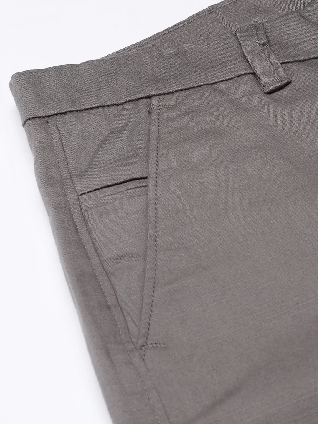 Classic Men's Trousers for Effortless Style - Dark Grey - Image 4