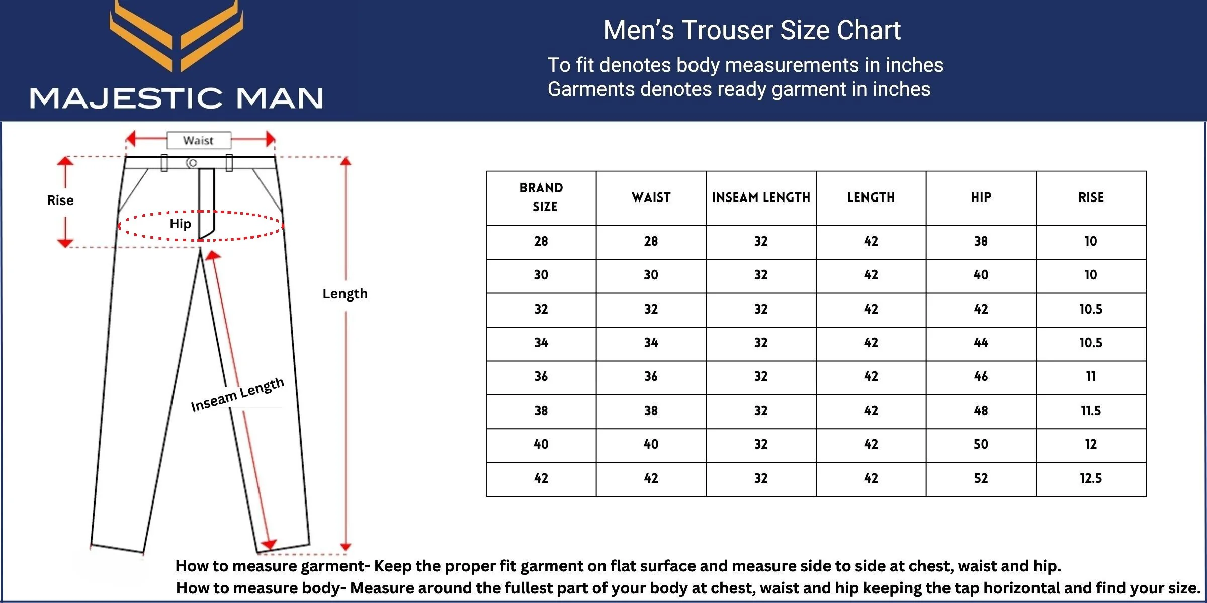Majestic Man Regular Fit Pattern Finish Cotton Casual Solid Chinos Trouser - Blue - Image 10