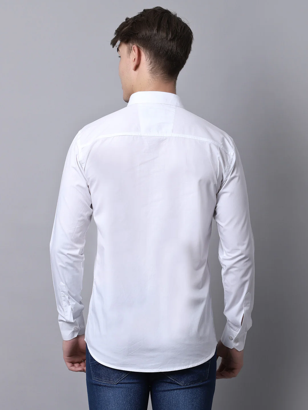 Majestic Man trendy Casual Solid Shirt - White - Image 7