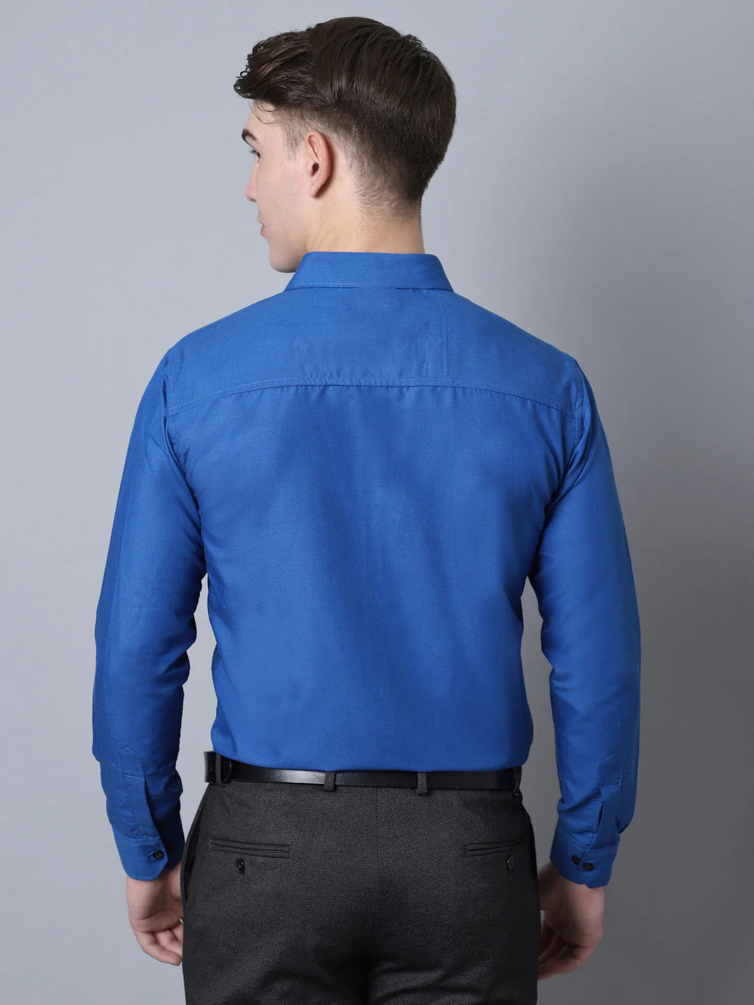 Majestic Man Versatile Solid Formal Shirt - Royal Blue - Image 6