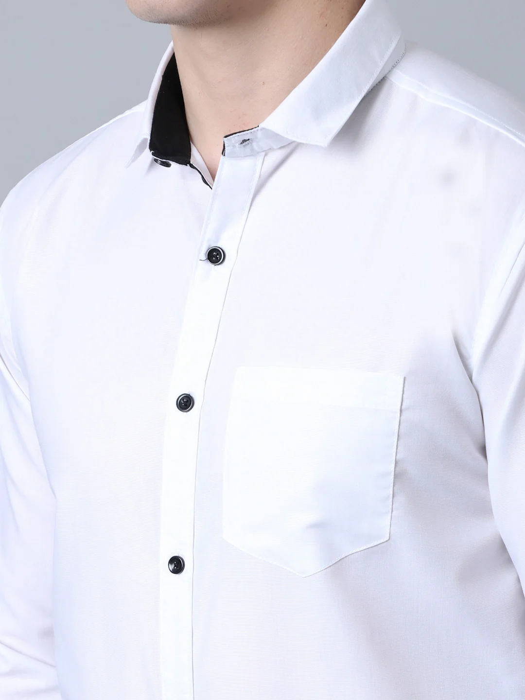 Majestic Man Versatile Solid Formal Shirt - White - Image 5