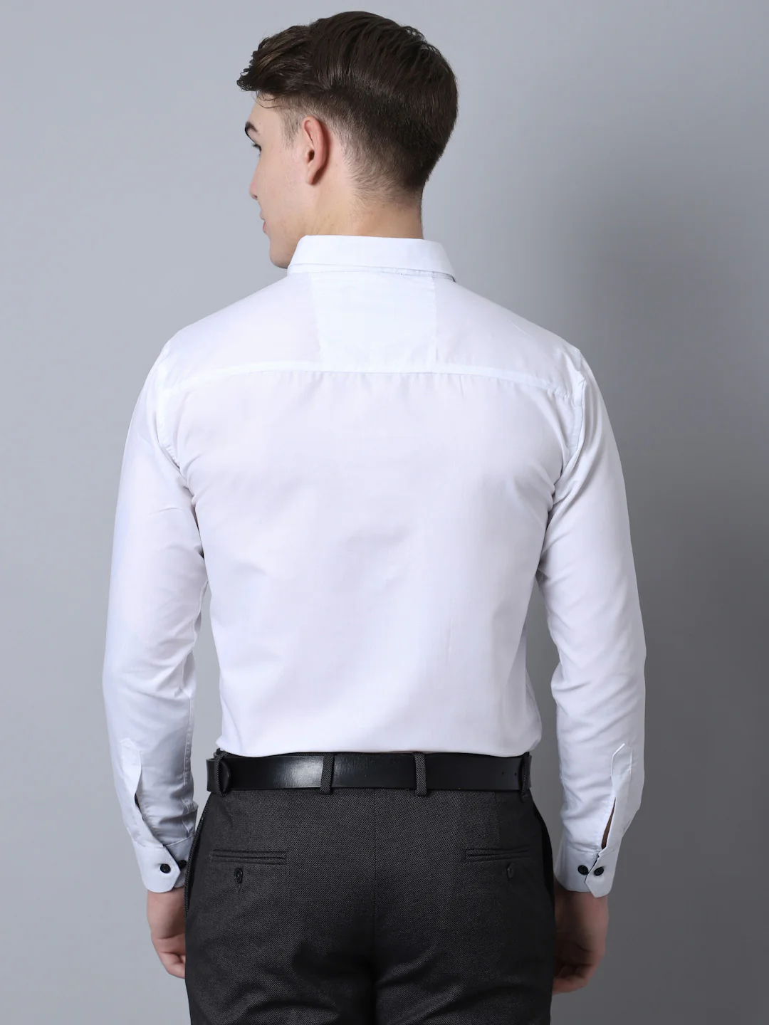 Majestic Man Versatile Solid Formal Shirt - White - Image 6