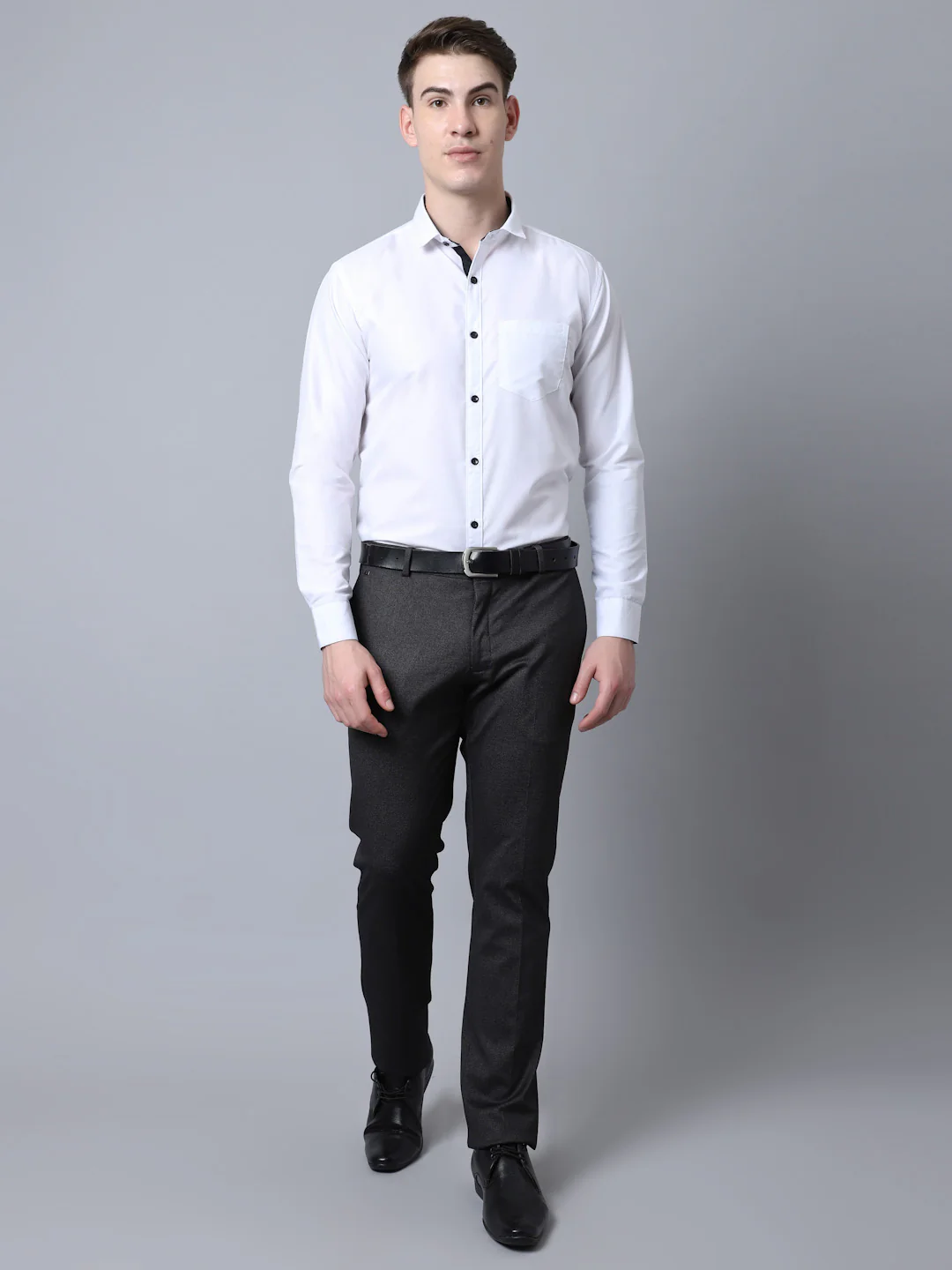 Majestic Man Versatile Solid Formal Shirt - White - Image 7