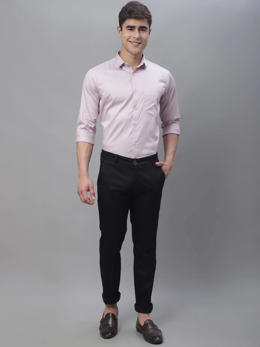Paramount Pure Cotton Solid Shirt - Cream - Image 9