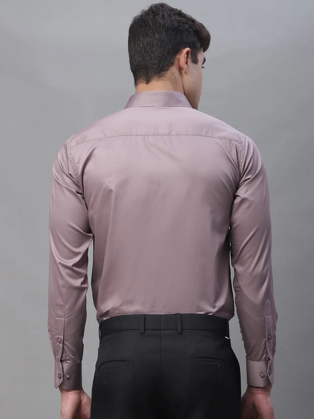Paramount Pure Cotton Solid Shirt - Dusty Pink - Image 5