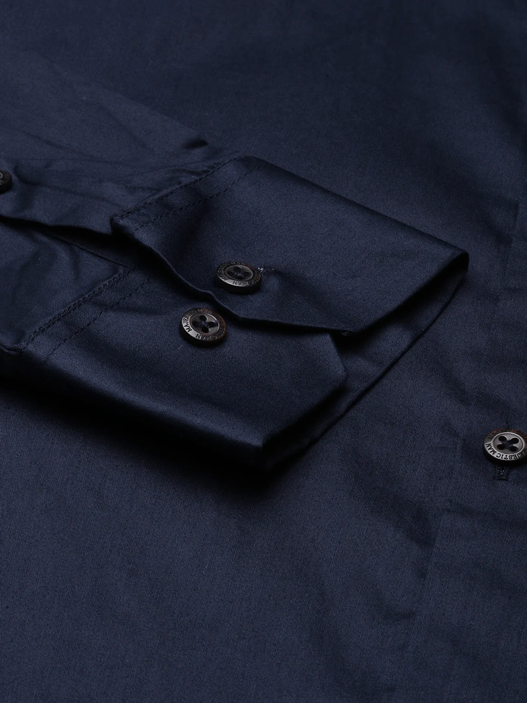 Paramount Pure Cotton Solid Shirt - Navy Blue - Image 4