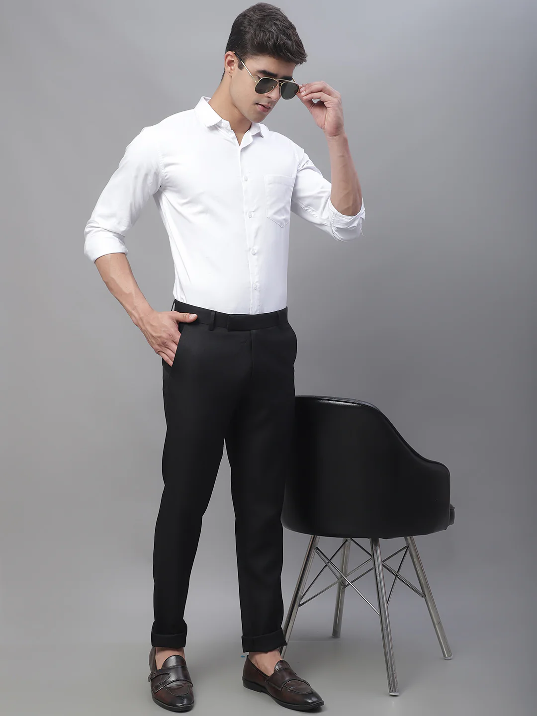 Paramount Pure Cotton Solid Shirt - White - Image 4
