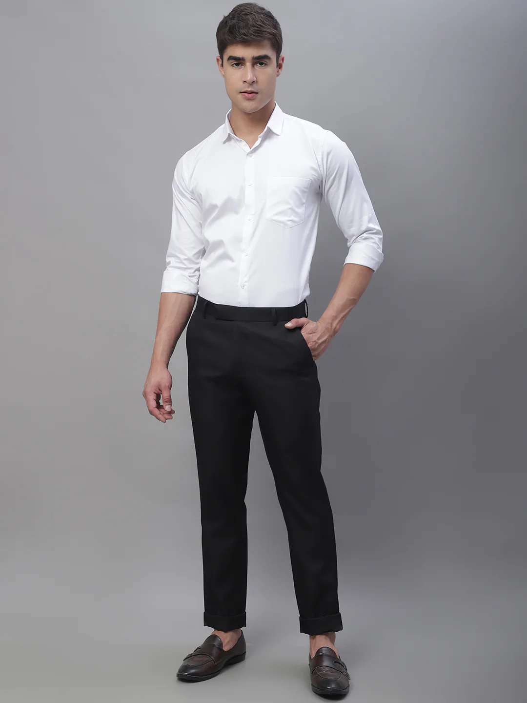 Paramount Pure Cotton Solid Shirt - White - Image 7