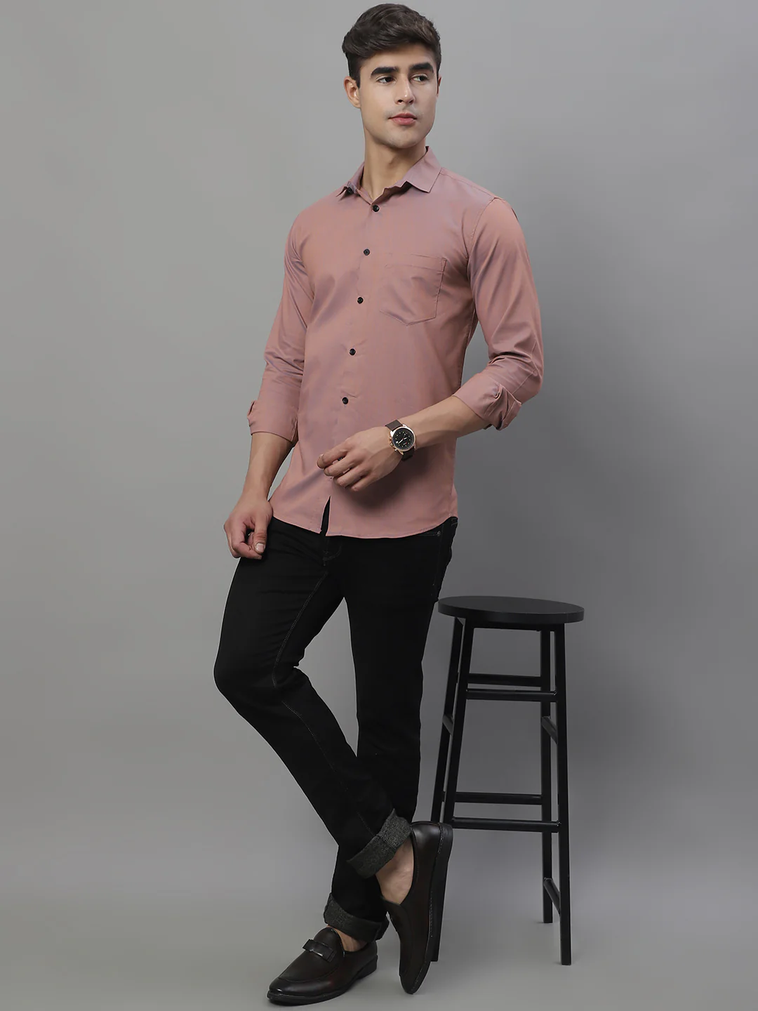 Unique and Classy Casual Shirt - Rose Gold - Image 4