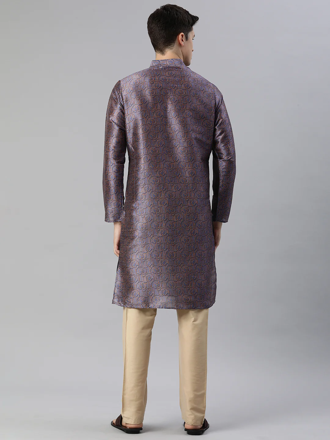 Timeless Elegance Long Kurtas-Purple - Image 4