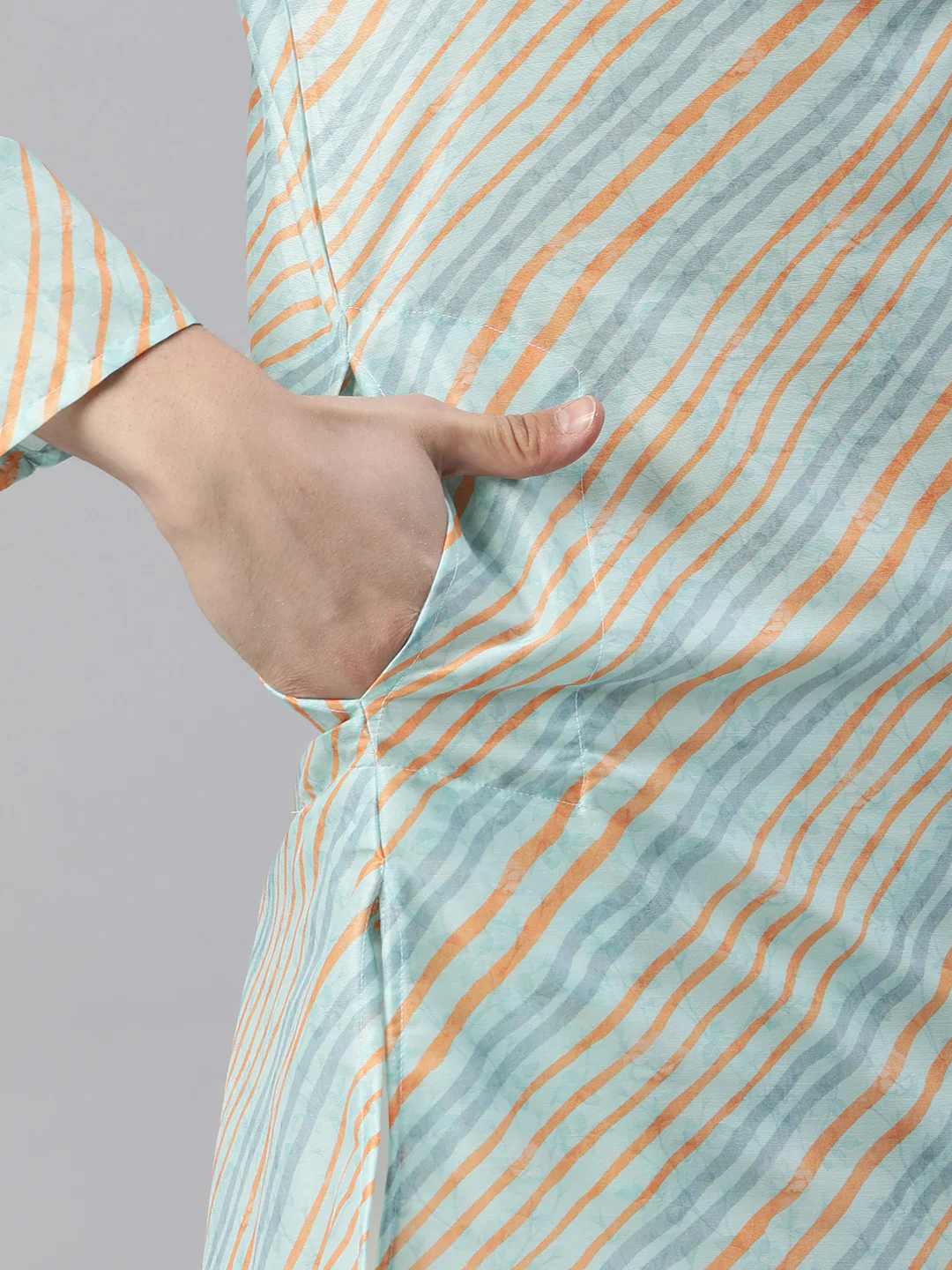 Timeless Elegance Long Kurtas-Sky Orange - Image 7