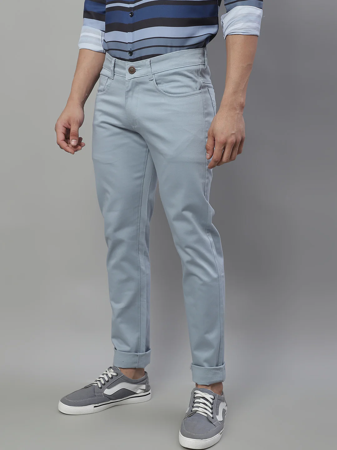 Timeless Style Regular Trousers - Light Blue - Image 3