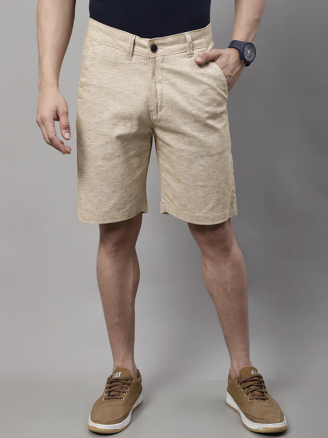 Trendsetting Men's Shorts - BEIGE - Image 6