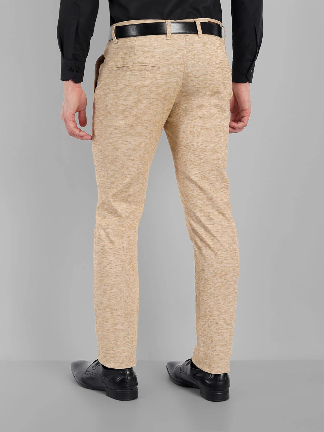 Vesatile Cotton Blend Formal Trousers - Beige - Image 4