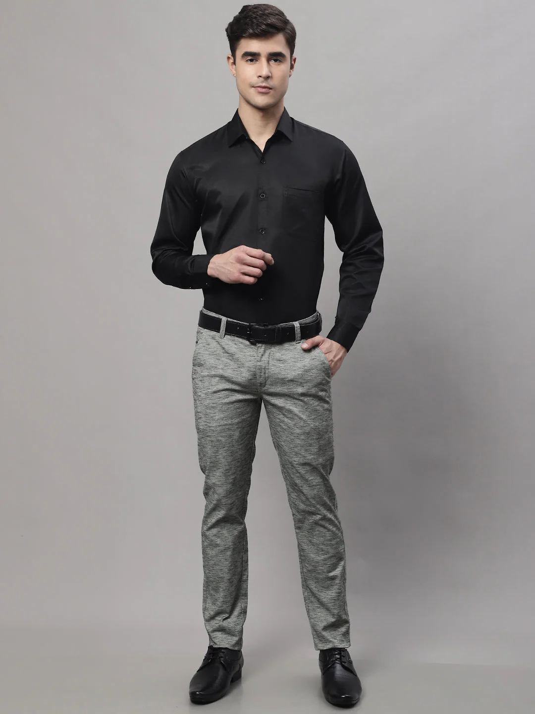 Vesatile Cotton Blend Formal Trousers - Bottle Green - Image 6