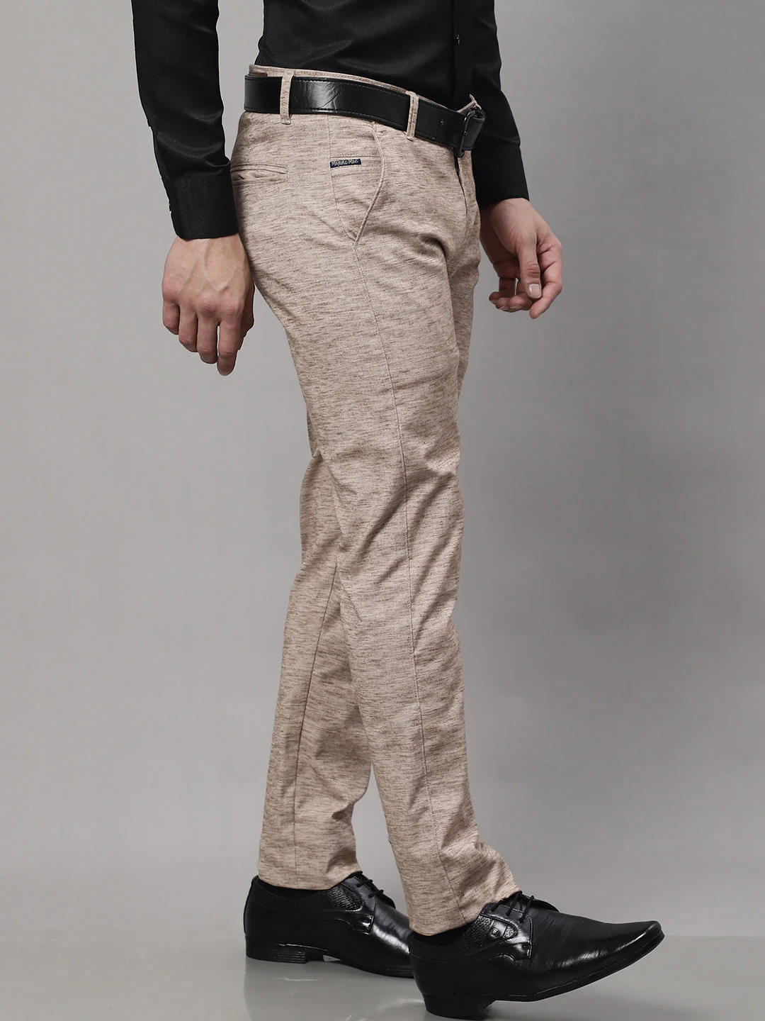 Vesatile Cotton Blend Formal Trousers - Brown - Image 5