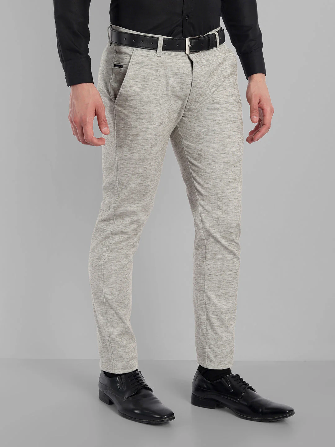 Vesatile Cotton Blend Formal Trousers - Light Green - Image 3